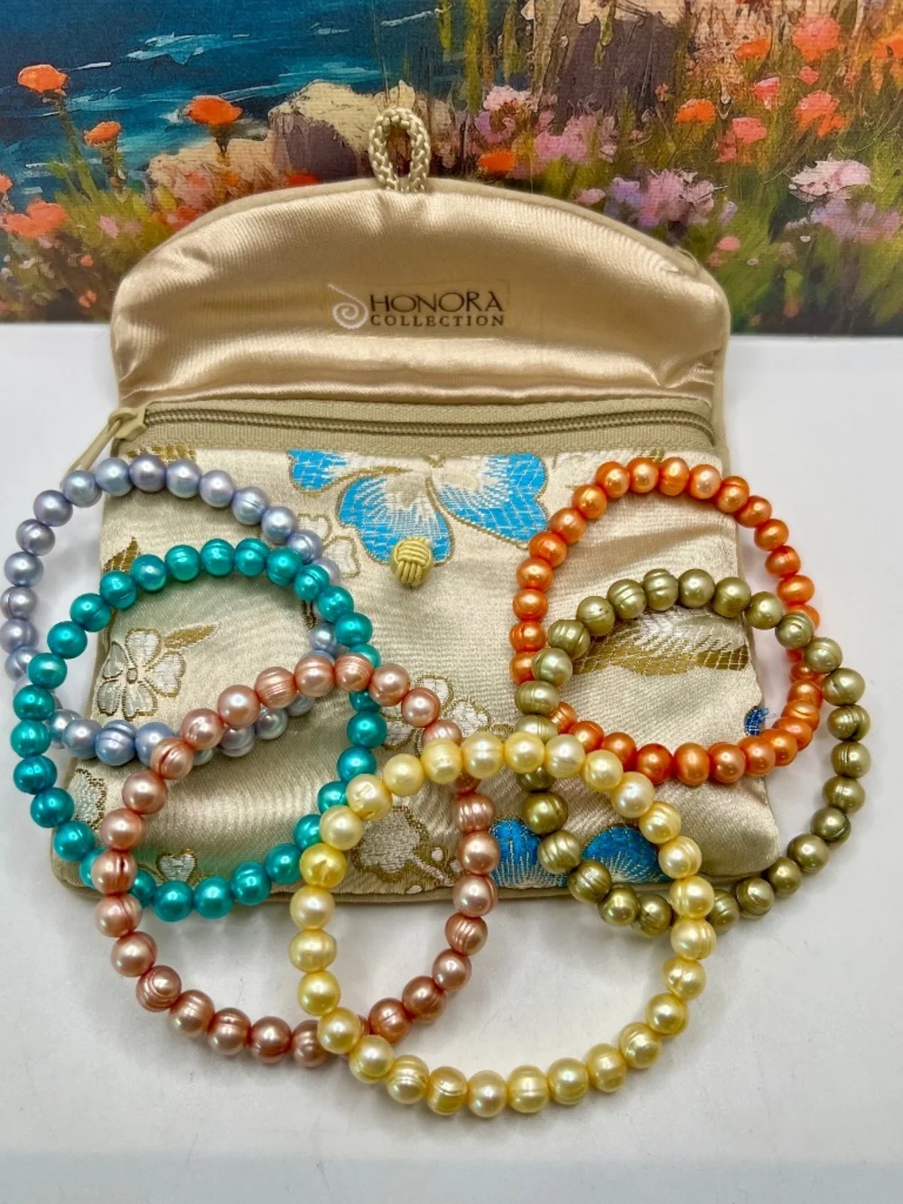 Honora Freshwater Pearl Bright Set of Six Bracelets